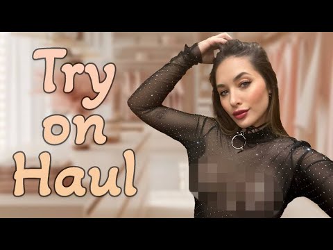 [4K] See-through Clothes Try on Haul 2024 | Transparent Fabric & No Bra Trend