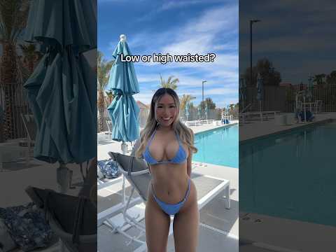 Low or high waisted? 😇💙 #bikini #summer