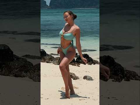 Come watch the full video on my channel😍 just click on the ▶ icon! #bikini #shorts #beach